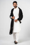 Men's Winter Pashmina Woolen Shawl - (Black) - JS-01