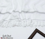 Men's Winter Pashmina Woolen Shawl - (Off White) - JS-03