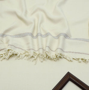 Men's Winter Pashmina Woolen Shawl - (Cream) - JS-02